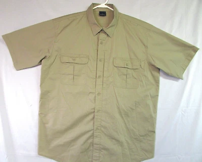 Propper Kinetic® Men's Large Khaki Beige Short Sleeve Shirt Four Pockets - Image 1 of 4