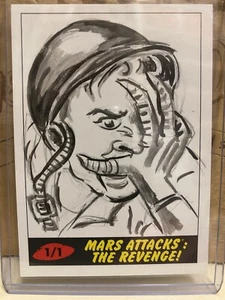 Mars Attacks: The Revenge! Topps Sketch Card by Neil Camera 1/1 - Picture 1 of 2