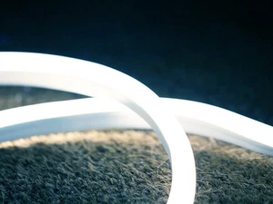 Cinta de luz LED de neón, tira LED, con perfil de aluminio, sin puntos de luz regulable blanco - Imagen 1 de 9