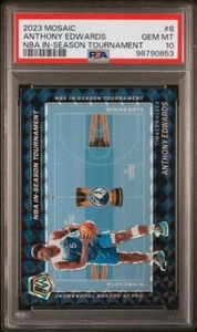2023 Mosaic NBA In-Season Tournament #8 Anthony Edwards PSA 10 Twolves SP GEM - Picture 1 of 2