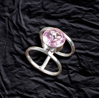 Pink Morganite Gemstone Handmade 925 Sterling Silver Jewelry Gift Ring Gift For - Image 1 of 3