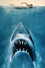 Jaws (1975) Movie Poster Art Fabric HD Printed Wall Decor Multi Sizes