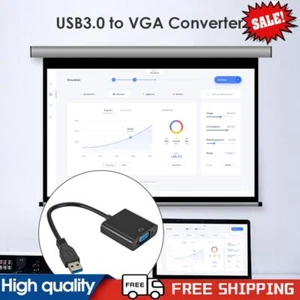 Adaptador de pantalla de video USB 3.0 a VGA 1080P convertidor multipantalla (negro) ~G - Imagen 1 de 12