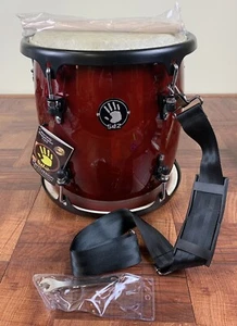 Professional Tambora Red With Metal Rims Chrome Lugs, Sticks, Straps, & Bag. - Picture 1 of 5