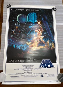 Star Wars: A New Hope Movie Poster Greg & Tim Hildebrandt Signed COA - No holes - Picture 1 of 7