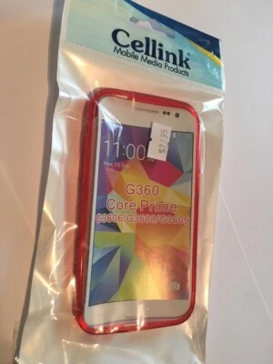 Funda Carcasa Gel Flexible TPU Equipada Samsung Galaxy Core Prime en Rojo TPU6564-123 Foto 1 de 2