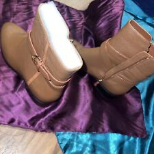 NEW! Wonder Tumbled Leather ankle Boot - Cognac Alexis - Women's Size 8W