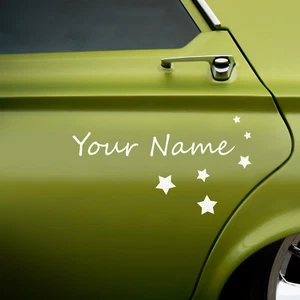 2 x Custom Car Name Stickers With Shapes - Handwriting Style - Picture 1 of 19
