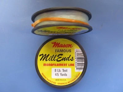 Extremos de molino de línea de monofilamento Mason 8 lb. Prueba 45 yardas por carrete 13 carretes  Foto 1 de 2