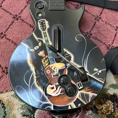 Xbox 360 Guitar Hero Gibson Les Paul Guitar Wireless Controller SLASH Faceplate - Image 1 of 4