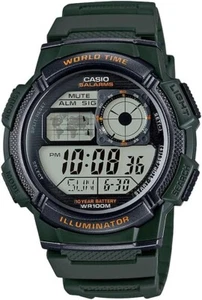 Casio AE1000W-3AV 47.7mm Case Green Resin Band Men's Watch - Picture 1 of 2