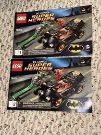 LEGO 76012 DC Batman The Riddler Chase Instruction Guide Book 1 & 2 MANUAL ONLY
