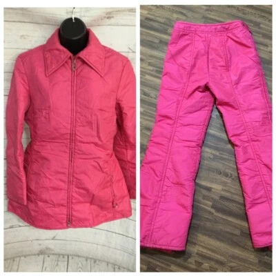 Комплект из 2 шт. женская голова США зима снег розовый: куртка и брюки - Изображение 1 из 4