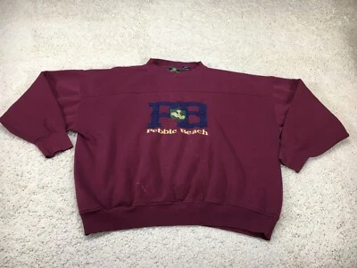 Pebble Beach Sweater Mens Extra Large Red Outdoor Golf Embroidered Logo Preppy - Image 1 of 4