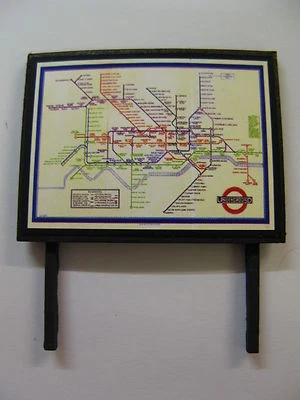 TRACKSIDE SIGNS London Underground Rail Service Map Modelleisenbahn Werbetafel - Spur N & Spur OO