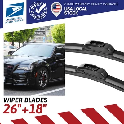 For INFINITI Q70 2014-2016 26" 18" Windshield Wiper Blades U / J hook Set of 2 - Изображение 1 из 4