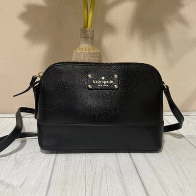Bolso Bandolera Kate Spade Wellesley Hanna Cuero Saffino Negro Foto 1 de 4