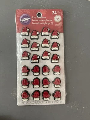 NEW Wilton Christmas Icing cake Decoration cupcake topper edible sugar decor - Image 1 of 3