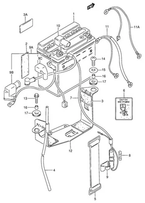 Suzuki Genuine Fuse Case Holder SB200 N Electrical Battery 36791-46700-000 - Image 1 of 4