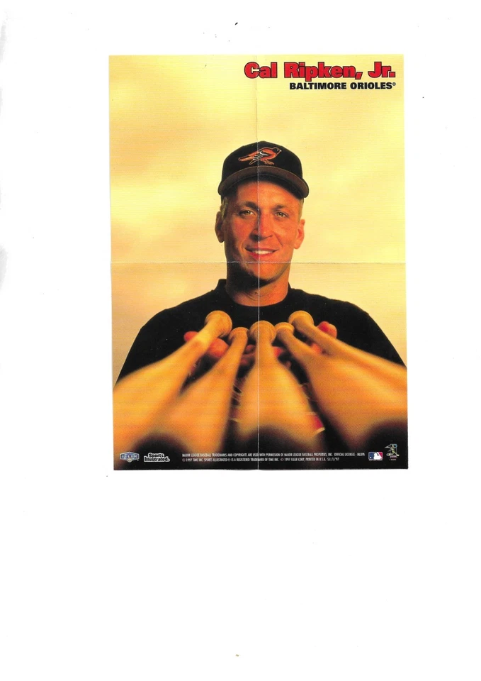 MINI PÓSTER ILUSTRADO DEPORTIVO FLEER CAL RIPKEN JR 1997 Foto 1 de 1