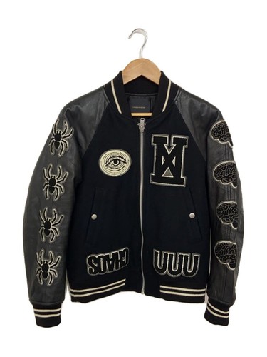 UNDERCOVER 14AW Giacca Varsity Maniche Pelle 2 Pelle Nero N4203 2