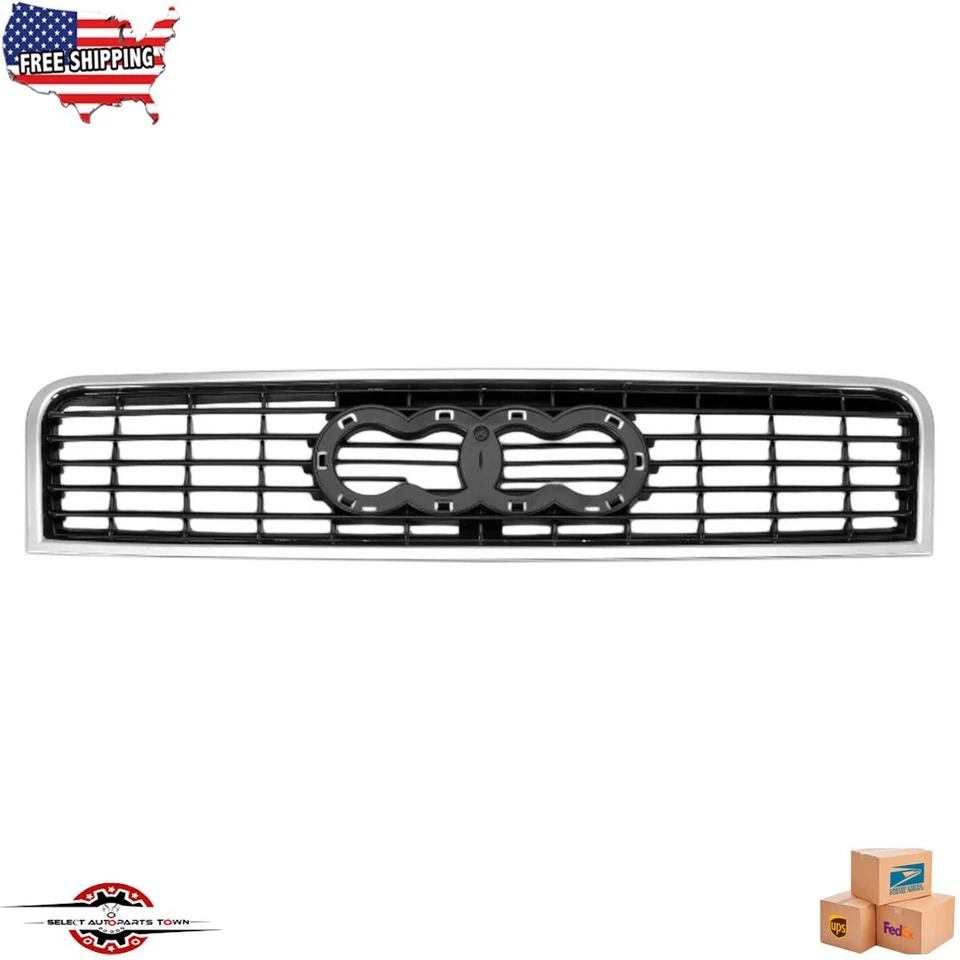 Fits 2002 2003 2004 2005 AUDI A4 Front Grille Chrome & Black Plastic AU1200110 - Image 1 of 4