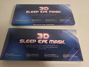 (2) New 3D Sleep Eye Mask - Black - Picture 1 of 9