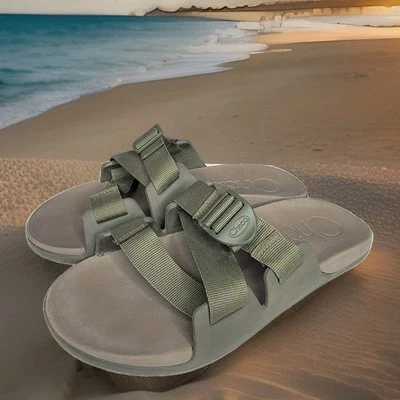 Sandalia sin cordones Chaco Chillos (JCH107321) playa verde fósil para hombre EE. UU. 9 Foto 1 de 4
