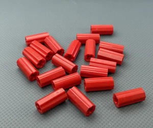 LEGO Technic Axle Connector 2L Smooth with x Hole + Orientation 6538c RED x20 - Picture 1 of 11