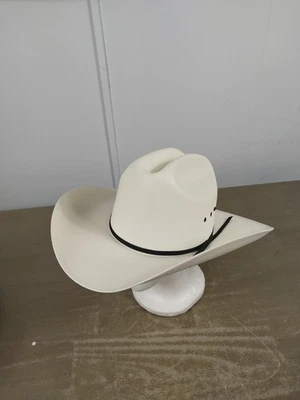 Western Express - 牛仔帽 - 白色低皇冠丝带 - 弹性内带 L/Xl — 第 1/4 张图片