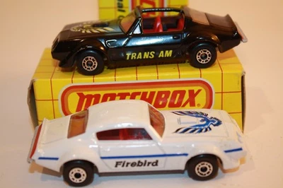 2 Vintage 1979 Matchbox Lesney Cars Pontiac Trans Am "T" Roof #35 / Firebird #16 - Image 1 of 4
