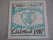 LYNDA BARRY N MATT GROENING FUNKY WORLD FUN CLAENDAR 1987 UNUSED