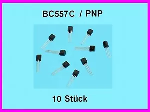 BC557C - Transistoren PNP / 50V / 0,1A / 10 Stück Neu - Bild 1 von 5