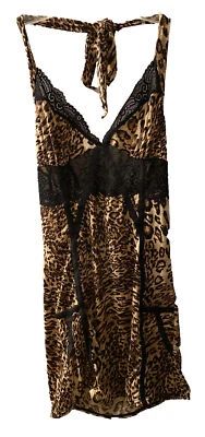 Lencería De Colección Fredrick’s of Hollywood Leopardo Negro Encaje Noche Para Mujer’s Talla S Sexy Foto 1 de 4