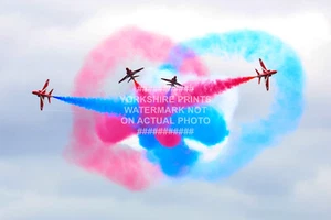 RAF RED ARROWS PHOTO PRINT ALL SIZES FRAMING 2024 ROYAL AIR FORCE AVIATION e - Picture 1 of 10