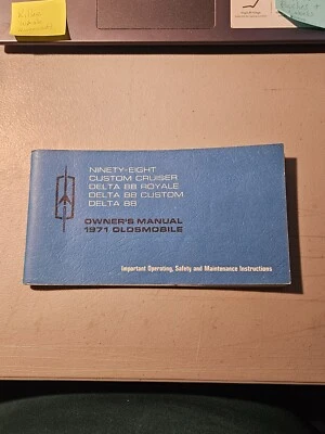 VINTAGE 1971 OLDSMOBILE OWNER'S MANUAL NINETY-EIGHT DELTA 88 ROYALE 2ND PRINTING - Изображение 1 из 4