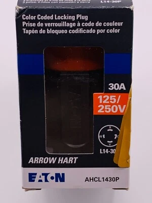 Eaton Arrow Hart AHCL1430P Color Coded Locking Plug 125/250V 30A New Open Box - Image 1 of 4