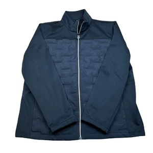 Nautica Media Jacket Mens Large Blue Water Wind Resistant Active Stretch Puffer - Picture 1 of 10