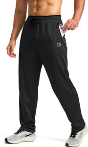 Men'S Sweatpants Mesh Lightweight with Zip Pockets Breathable Quick Dry Athletic - Picture 1 of 6