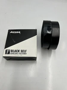 QTY 3 Strenco 1" Self Adhesive Hook and Loop Strip 5 Yard Black Sticky Back Tape - Picture 1 of 6