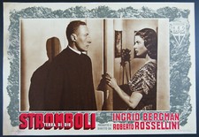 fotobusta film STROMBOLI TERRA DI DIO Ingrid Bergman Roberto Rossellini 1950 #2