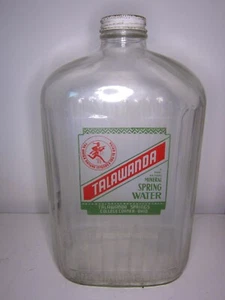 TALAWANDA SPRING WATER Glass 1/2 gallon Bottle College Corner Cincinnati OH - Picture 1 of 8