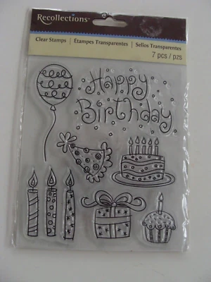 NUEVO SELLADO Recuerdos Estampillas Transparentes 7 piezas Vela de Pastel de Cumpleaños Regalo 119936 Foto 1 de 4