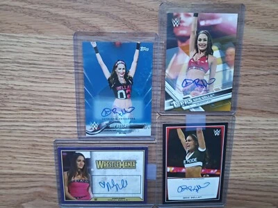 WWE TOPPS NIKKI & BRIE BELLA 4 AUTOGRAPHS SERIAL NUMBERED WOMEN LEGENDS - Image 1 of 3