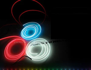 Interior LED wire if ambient light-emitting Diy Orange Red 1M For Universal Fit - Foto 1 di 1