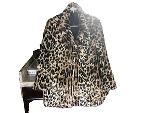 FRAME Women's Medium Faux-Fur Cheetah-Print Jacket - Picture 1 of 3