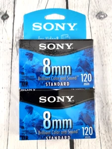 OEM 2 Pack Sony 8mm Standard 120 Min Video 8 Camcorder Cassette Tapes P6-120MPL - Picture 1 of 1