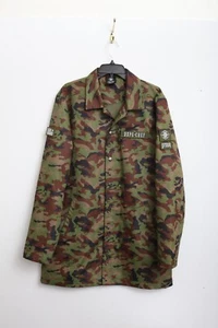 Chaqueta de entrenador de chef Dxpe usada en excelente estado con parches militares D-Tour - Imagen 1 de 8