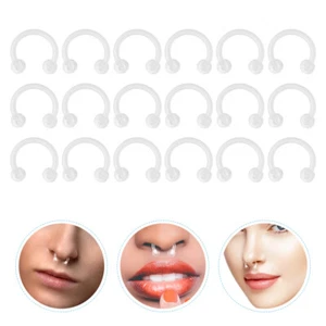 18pcs Chic Lip Ring Fashion Piercing Nose Jewelry Lip Studs Acrylic Nose Studs - Picture 1 of 10