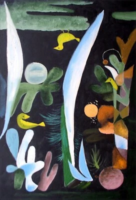 ¡Artículo de venta de liquidación! Paul Klee Paesaggio Repro (detalle), pintura al óleo, 16x24 pulgadas Foto 1 de 2